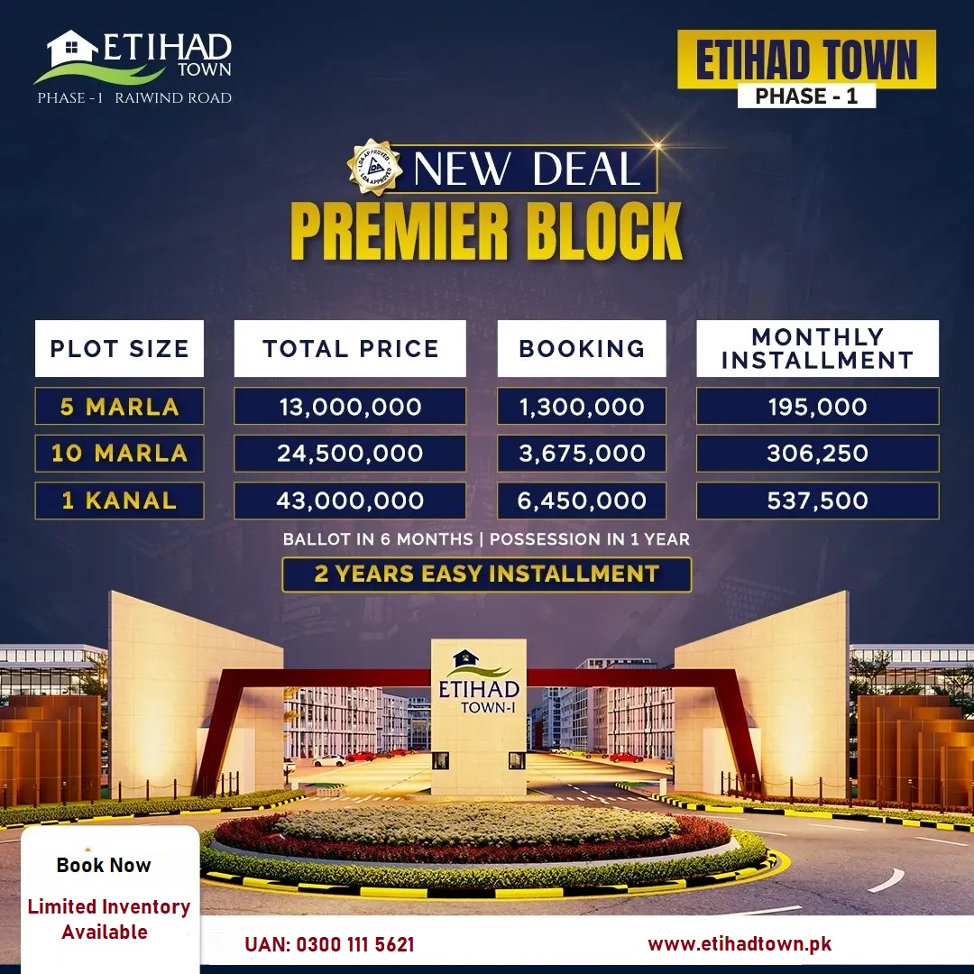 Etihad Town Phase 1 Premier Enclave Payment Plan