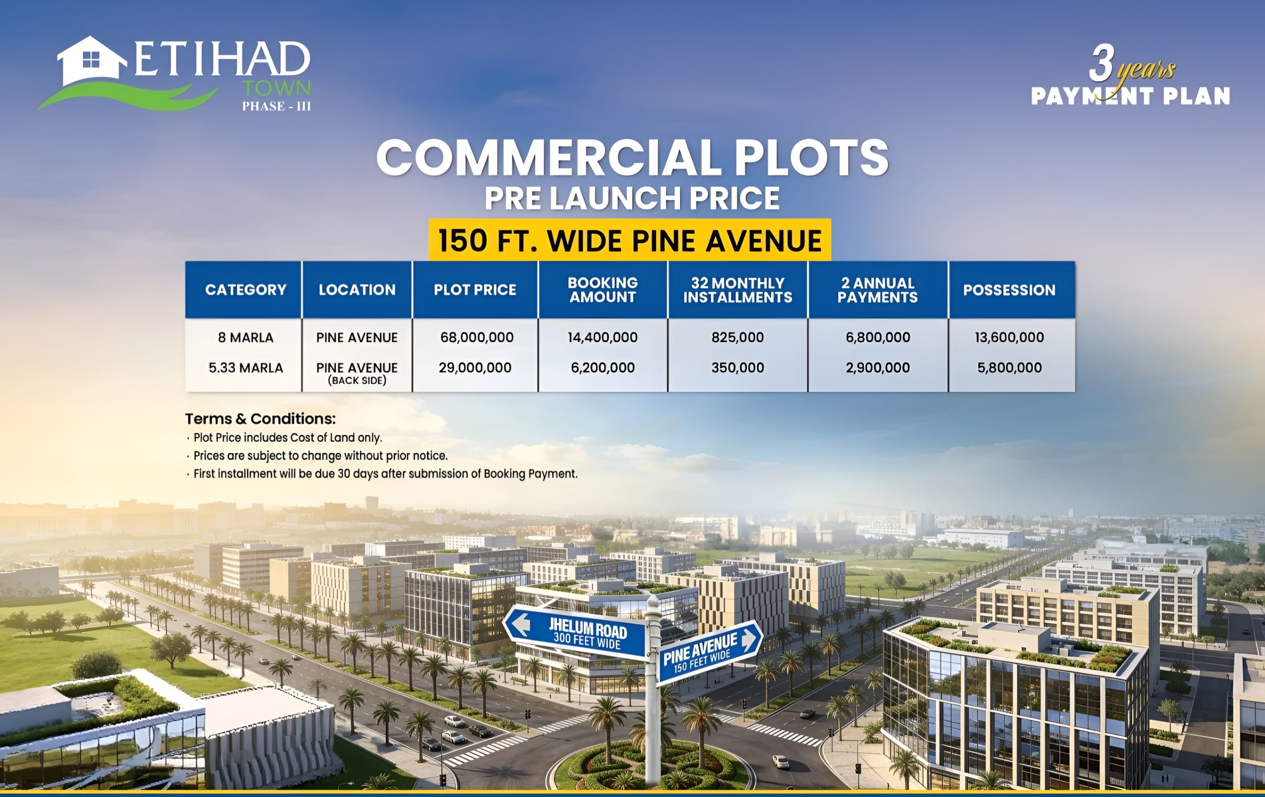 Pine Avenue Commericals at Etihad Town Phase 3